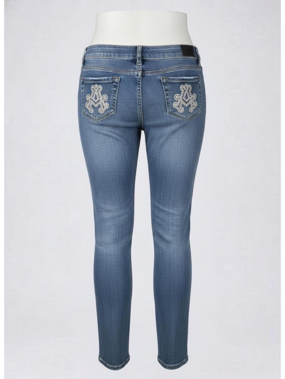 Vintage Akademiks Women's Skinny Jeans Light Blue Denim